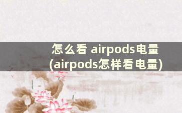 怎么看 airpods电量(airpods怎样看电量)